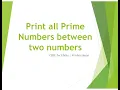 Python Program to Print Prime Numbers Between Two Numbers CBSE Class XI CS IP