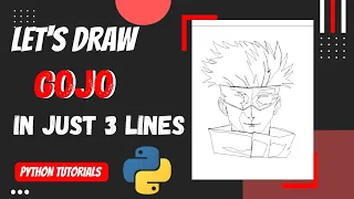 How to draw GOJO using python Python tutorials for beginners