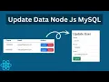 Update Record in MySQL using Node JS React Node and MySQL Update Data