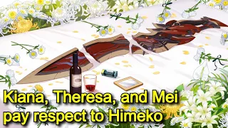  honkai impact 3 kiana theresa and mei pay respect to himeko chapter 25 finals