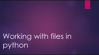 Basic File handling Python Beginners