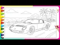Coloring LEGENDARY classic LAMBORGHINI Miura Satisfying Coloring Pages