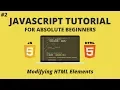 JavaScript for Beginners - Modifying HTML Elements getElementByID innerHTML etc