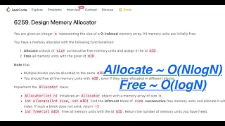 HARDER Version Design Memory Allocator Weekly Contest 323