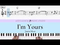 I m Yours - Jason Mraz Piano Tutorial EASY WITH Music Sheet JCMS