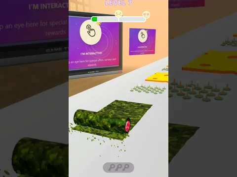 awas! jangan sampai susinya kena p4k** - sushi roll 3d #shorts