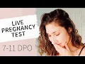 LIVE PREGNANCY TEST 2021 7-11 dpo 3 under 3