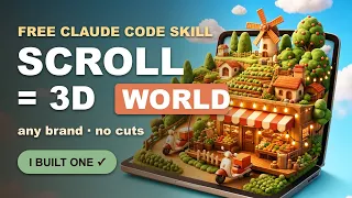 This FREE Claude Code Skill Turns Any Brand Into a 3D World scroll-world