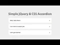 Simple Accordion Dropdown Using jQuery CSS EASY TUTORIAL
