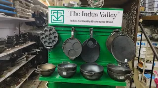 Indus Valley Cast Iron Cookware Collection s Dosa dava kadai skillet Kulipaniyaram pan Glasswares