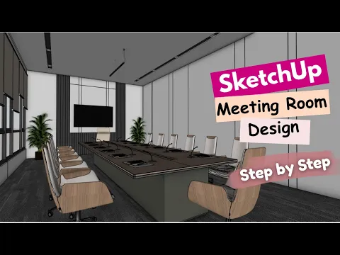 SketchUp conference room design tutorial preview