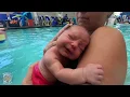 Baby Monet Swims 5 Days Old - Her first BORN-TO-SWIM EXPERIENCE SmartFishAcademy com