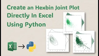 How to create Hexbin Histogram Scatter Plot and Residual Joint Plots in Excel using Python