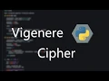 Vigenere Cipher Python3 CRYPTOGRAPHY