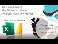 Analytic Hierarchy Process AHP with Excel - Main Functions Measurement
