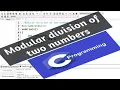 modular division in c modular division calculator