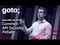 Common API Security Pitfalls Philippe De Ryck GOTO 2019