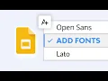How to Add Fonts to Google Slides