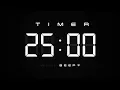 25 Minute Digital Countdown Timer with Simple Beeps