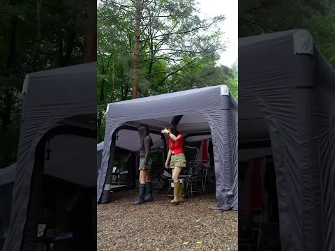 Camping in the Rain Just Got 10x Better! ☔ #inflatabletent #camping #cmapingintherain