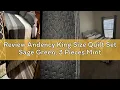 Review Andency King Size Quilt Set Sage Green 3 Pieces Mint Green Ultra Soft Lightweight Bedspreads