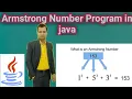 Armstrong Number Program in java How to Check that a number is Armstrong or not