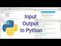 Input Output in Python