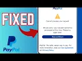 FIX Your Request Cannot Be Processed At This Time PayPal Error