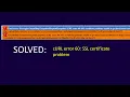 Php SSL Error Solved - cURL error 60 SSL certificate problem