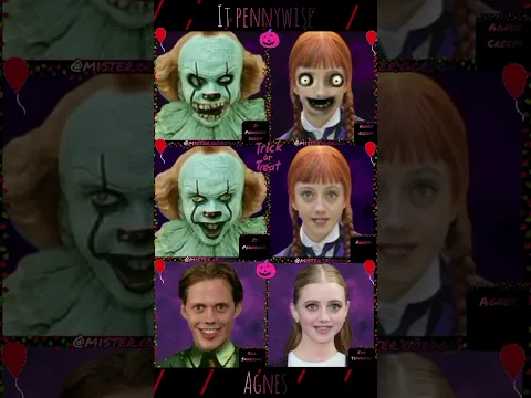 IT Pennywise Creepy Vs Agnes Creepy/TikTok Challenge Terror Humor. #shorts YouTube