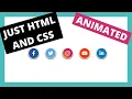 Awesome Social Media Buttons Hover Only HTML CSS 2020