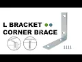 Corner Brackets with Screws Brackets Joint Fastener for Wood 3 HOWTOOL Hardware