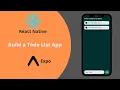 React Native Build a TODO List App with Expo