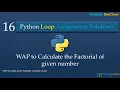 16 Python Program to Calculate Factorial of given Number - Technical BaatCheet