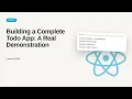React JS Redux - Web development basic Series Building a Complete Todo App A Real Demonstration