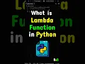 What Is Lambda Function In Python