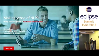 Natural Language Processing Java By Deepu Xavier EclipseSummitIndia2017