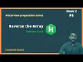 Reverse the array - Best solution Tamil Coding boss W2