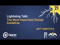 Lightning Talk The Most Important Design Guideline - Jeff Amstutz