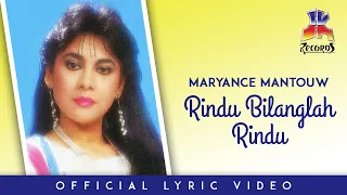 maryance mantouw rindu bilanglah rindu official lyric video 