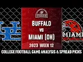 Buffalo vs Miami OH Picks Prediction Against the Spread 2023 College Football Analysis