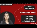 Array in java 1 d array 2 d array jagged array Java full course Day 6