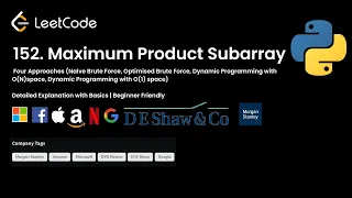 LeetCode 152 Maximum Product Subarray Master Brute Force Dynamic Programming Techniques DSA