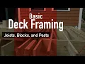 Basic Deck Framing Joists Blocks and Posts