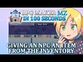 Giving an NPC an Item from the Inventory RPG Maker MZ In 100 Seconds