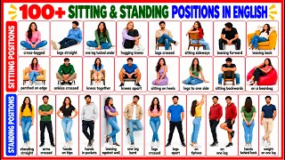 Learn 100+ Sitting & Standing 🤔 | List of sitting & standing body positions |Improve your vocabulary