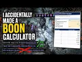 I Accidentally Made a Boon Calculator