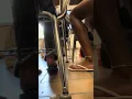 candid double ebony feet in sandals