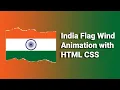 India Flag Animation with HTML CSS HTML CSS Flag Animation raselcoder