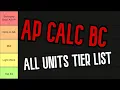AP Calculus BC Unit Tier List In Under 1 Minute